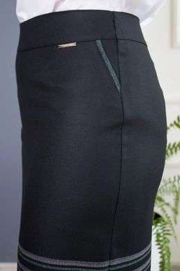 Стильна ділова жіноча спідниця Оксана з зеленими стрічками (SZ-1224), 48