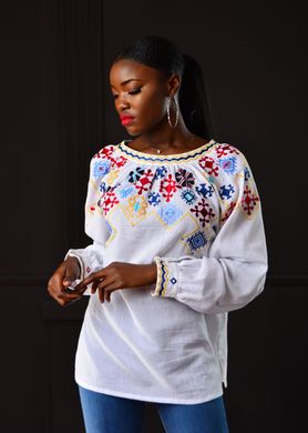 Вишивана жіноча блуза з бавовни (chk-7368), 40