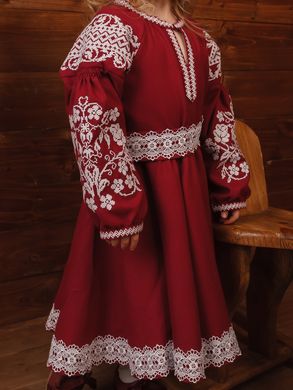 Невероятно красивое вышитое платье (gpv-121-01), 26, лен, тиар