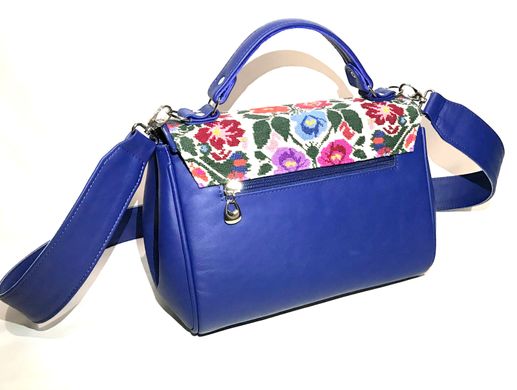 Жіноча сумка синього кольору "Борщівська" (AM-1011)