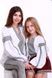 Українська сорочка "Думка 2" для дівчаток з сірою вишивкою в класичному стилі (BLs-308-522-Os), 152