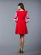 Коротка червона жіноча вишита сукня (gpv-54-01), 40, льон, тіар