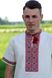 Вышитая украинская сорочка-вышиванка мужская ручной работы - "Практичная" (00019), 42