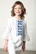 Вышитое трикотажное платье белое для девочек Радуга (PLd-150-123-Tr), 110, трикотаж