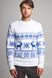 Білі парні дорослі светри з оленями (UKRS-9947-8846), шерсть, акрил