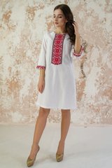 Вишите жіноче біле плаття Розкіш (PL-019-150-L), 42