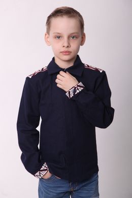 Вишиванка для хлопчика темно-синього кольору "Розкіш" (SRd-454-150-L), 116