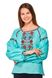 Жіноча вишита блуза з довгим рукавом Aqua marina UKR-5163, 46, льон