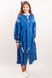 Синє плаття "Розкіш-2" із натурального льону з контрастною вишивкою для дівчаток-підлітків (PLp-120-150-L-blu), 152