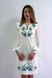 Утончённое вышитое платье "Васильковые мечты" из шифона и трикотажа молочного цвета для женщин (PL-009-017-Tr-2), 42