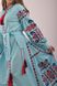 Вышитое платье светло-бирюзового цвета для девочки "Красота" (PLd-120-179-L), 152