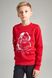 Червоні парні дитячі світшоти з Дідом Морозом (UKRS-6616), трикотаж