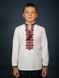 Симетрично вишита хрестиком сорочка в черкаському стилі із полотна для хлопчиків і чоловіків (chsv-16-01-d), 26, льон
