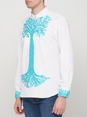 Авторская вышиванка-рубашка "Тополя" с невероятно красивым орнаментом (УМД-0016), 42