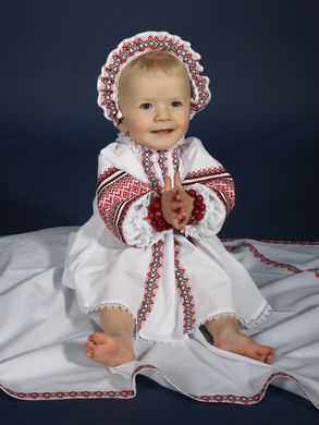 Чарівний набір для хрещення з українським орнаментом для маленького янголятка або принцеси (nxk-1-35-d)