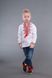 Детская вышиванка для мальчика "Гетьман" красный орнамент домотканка (NB-Код: 3002.1-kd-wt), 122