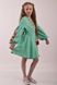 Вышитое платье для девочки "Колорит" (PLd-122-173-L) - Мята, 116
