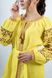 Яскрава вишита сукня з орнаментом "Оберіг" із жовтого льону для жінок (PL-046-164-L-ylw), 40