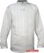 Вышитая сорочка мужская - ручная вышивка белым по белому (00228), 42, бавовна