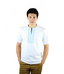 Стильная футболка белого цвета с орнаментом «Поло» (М-612-13), S