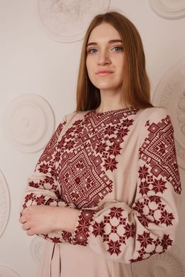 Женское невероятно красивое патье с вышивкой (gpv-098-01), 40, лен, тиар