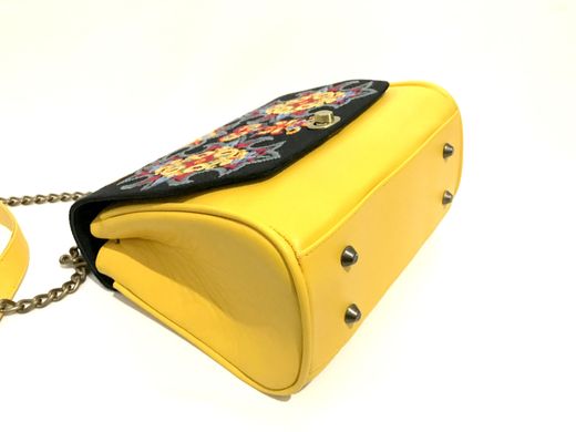 Стильна жіноча сумка жовтого кольору “Зоряне сяйво” А1 (AM-1007)