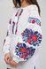 Вышиванка, женская вышитая блузка на домотканом полотне (GNM-02847), 40, домотканое полотно