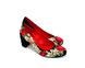 Жіночі туфлі із натуральної шкіри з орнаментом "Ніжні троянди" (AM-1001), 36