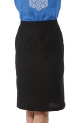 Черная женская юбка-карандаш UKR-4491, 48, Напівльон
