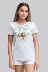Жіноча футболка White 4 UKR-6207, L, трикотаж