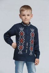 Дитяча вишиванка для хлопчика Трійця Blue UKR-0132, 152