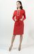 Коротка модна сукня з геометричною вишивкою Зоря із червоного трикотажу для жінок (PL-008-103-Tr), 42
