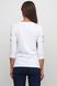 Женская белая вышитая крестиком футболка (М-711-28), M