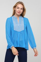 Вишита синя сорочка жіноча (М-236-4), 44