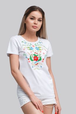 Жіноча футболка White 4 UKR-6207, M, трикотаж