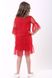 Вишите плаття для дівчинки червоного кольору "Ромашкове" (PLd-117-083-Tr), 110