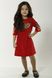 Вишита червона сукня для дівчинки Український букет (PLd-104-005-O), 110
