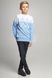 Вязаный голубой свитер Снежинки для мальчика (UKRS-6626), 122, шерсть, акрил