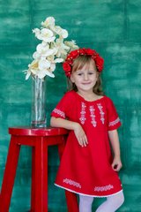 Вышитое платье для девочки (OS-5929), 2 года, габардин