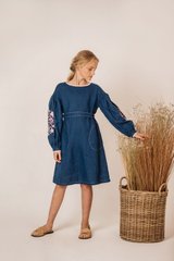 Платье детское Мальва розовая (SVR-7916), 152, лен