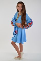 Вышитое платье для девочки "Колорит" (PLd-122-173-L), 152