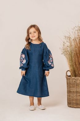 Платье детское Мальва розовая (SVR-7916), 152, лен