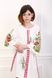 Вышитое платье белое для девочек Сказочное (PLd-132-099-L), 116, лен