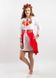 Колоритний червоно-білий костюм "Український букет" із тканини Онікс з вишивкою для дівчаток-підлітків (KSp-557-005-O), 140