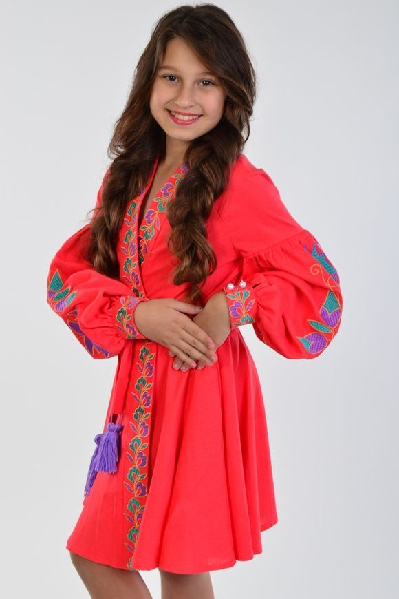 Вишите плаття для дівчинки "Колорит" (PLd-122-173-L), 152