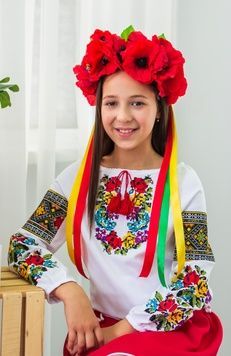 Вишиванка для дівчинки (OS-6084), 4 роки, домоткане полотно