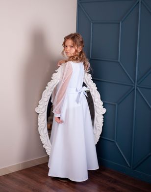 Вишита біла сукня для дівчинки Тюльпанове поле (Pld-103-098-G), 152