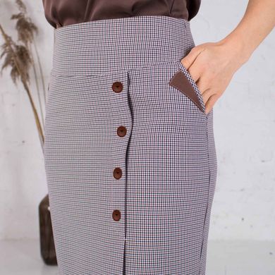 Женская юбка Эрика с коричневыми пуговицами (SZ-4470), 44
