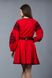 Женский вышитый костюм красного цвета (gkv-05-01), 38, лен