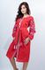 Красное платье с вышивкой "Оберег" из натурального льна для женщин (PL-046-164-L-red), 40